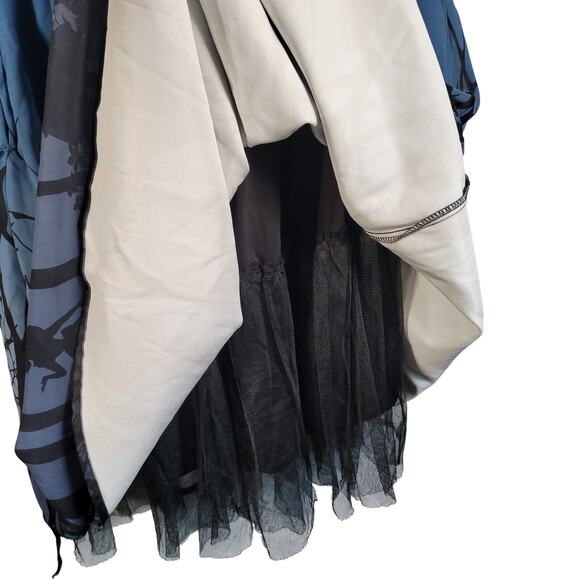 Disney Alice in Wonderland Corset Dress XS Halloween Gothic Cosplay Blue Black - Picture 13 of 15